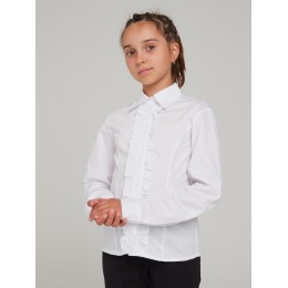 Блузка белая с рюшами для девочки  
