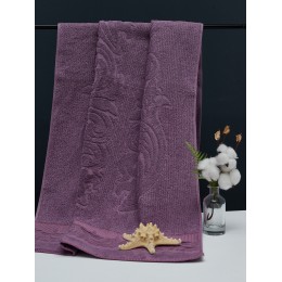 Полотенце махровое, Зигзаг, 50*85 см, фиолетовый