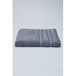 Полотенце махровое Полоски, 50*90 см, темно-серый